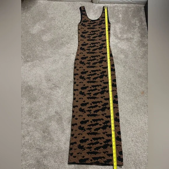 Nanushka Brown and Black Bodycon Maxi Dress - Picture 4 of 9
